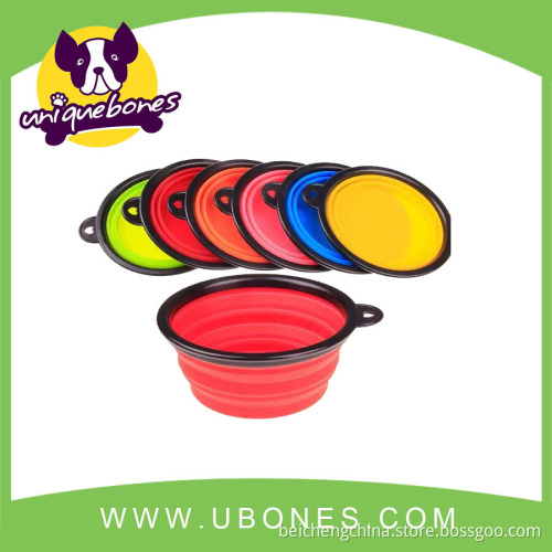 wholesale novelty silicone collapsible travel dog bowl
